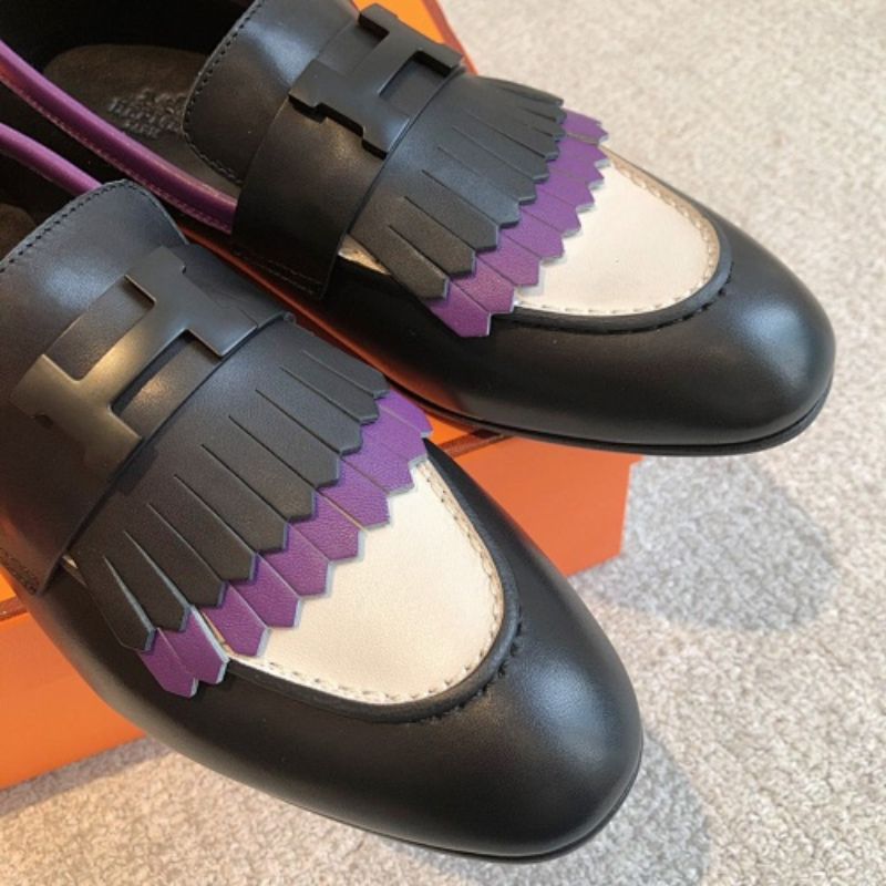 Hermès Royal Loafers in a striking multi-color black