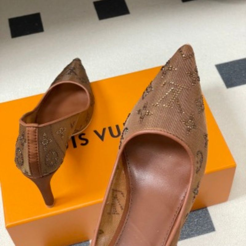 Louis Vuitton Gala Pumps in a sophisticated brown/tan colorway.
