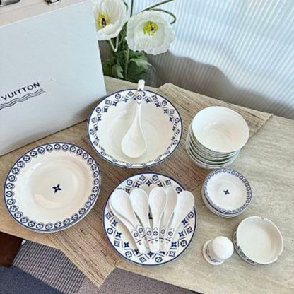 Louis Vuitton Monogram Flower Tile Tableware Collection.