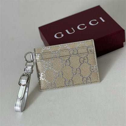 Gucci GG Emblem card case with strap
