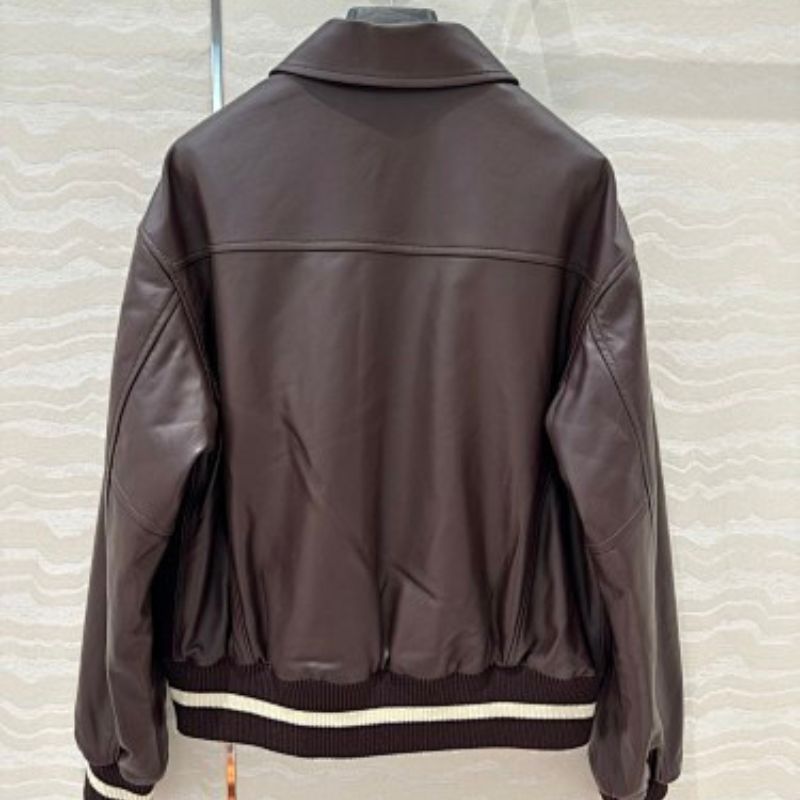 Celine "Aviator Teddy Jacket" in Grained Calfskin,