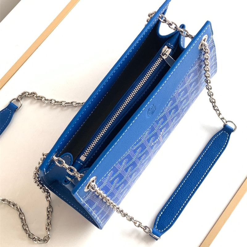 Goyard Rouette Structuré Mini Bag in a vibrant sky blue