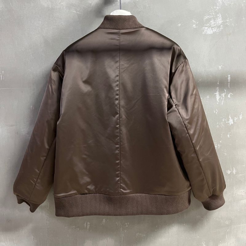 Prada satin blouson jacket.