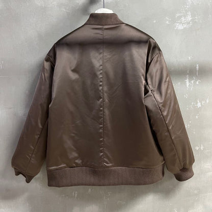 Prada satin blouson jacket.