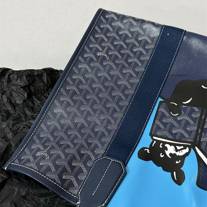 Goyard Villette MM tote bag in the navy blue