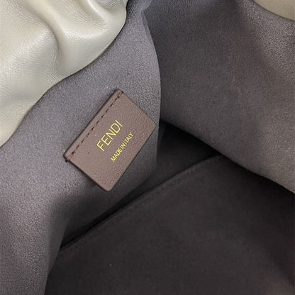 Fendi Mamma Baguette in a light grey