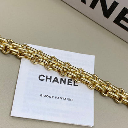 Chanel triple-row chain collar necklace