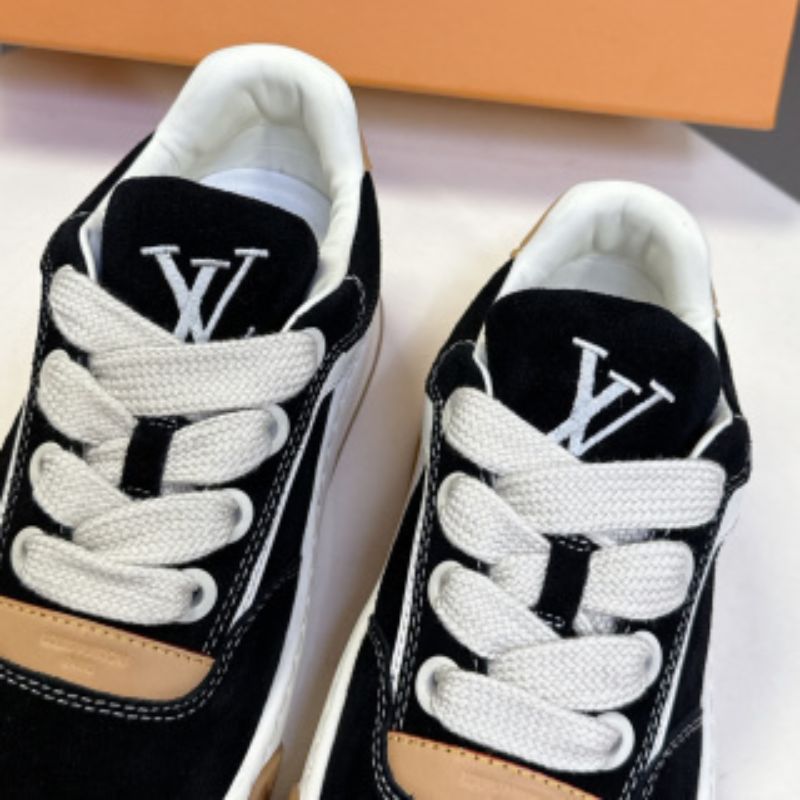 Louis Vuitton LV Skate Sneaker in the black and gum colorway.