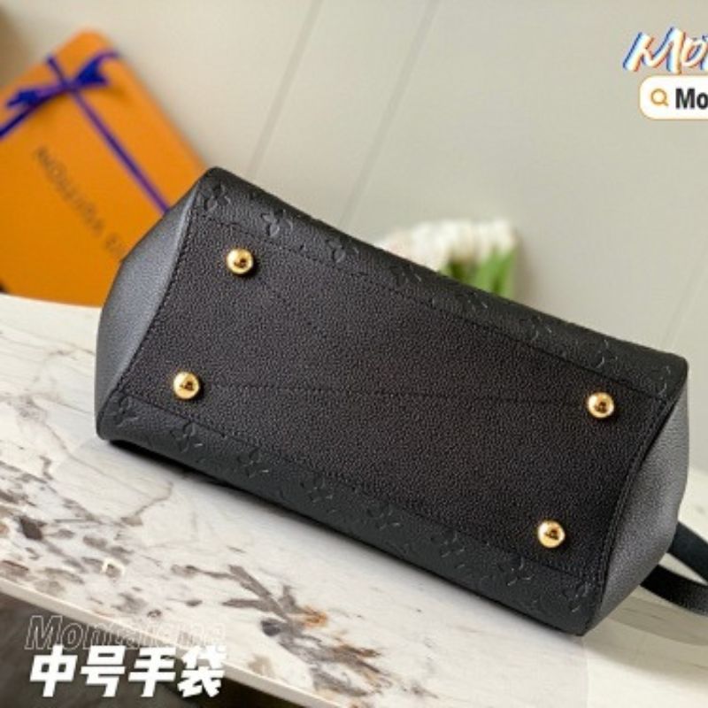 Louis Vuitton Montaigne in Noir (Black) Monogram Empreinte leather.