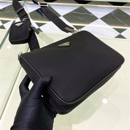 Prada Re-Nylon and Saffiano Leather Shoulder Bag,