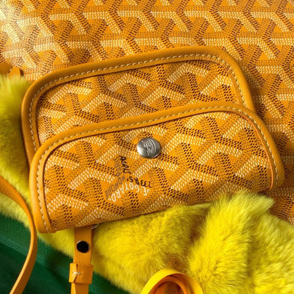 Goyard Anjou Mini tote bag in the vibrant yellow