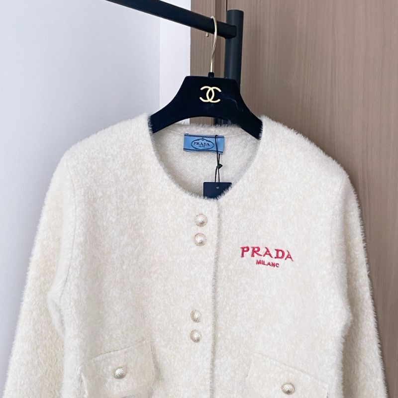 Prada mohair-blend cardigan.