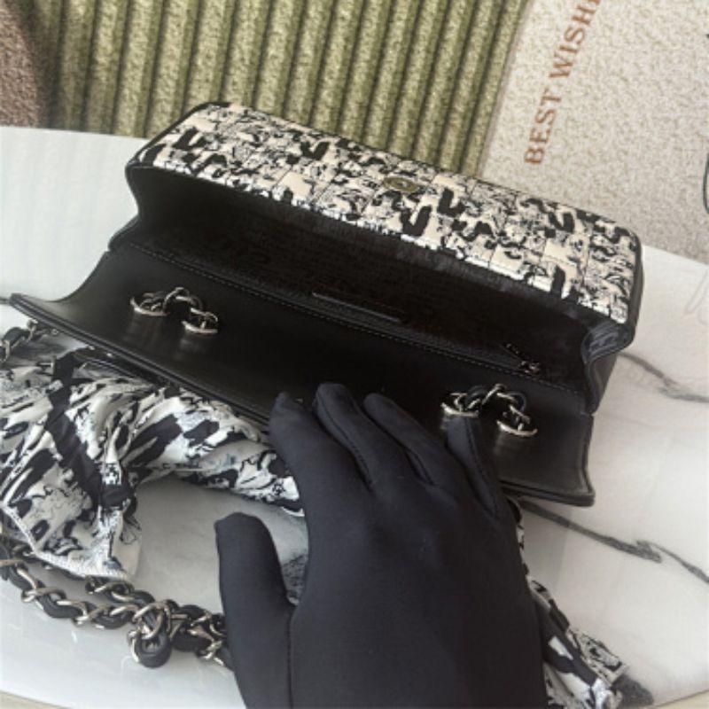 Chanel Silk Lambskin Coco Mademoiselle Scarf Flap Bag.