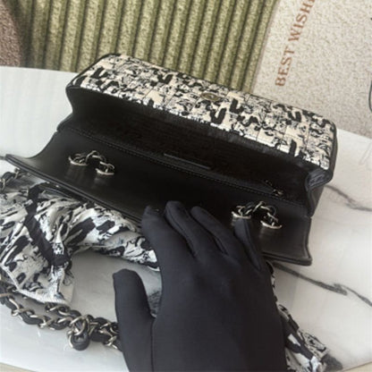 Chanel Silk Lambskin Coco Mademoiselle Scarf Flap Bag.