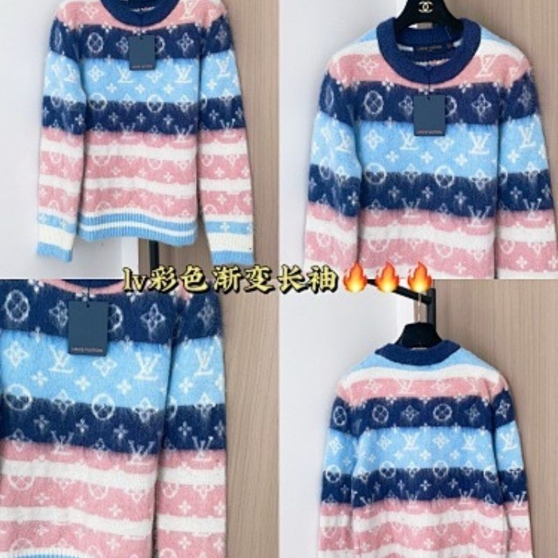 Louis Vuitton Striped Monogram Crewneck sweater.