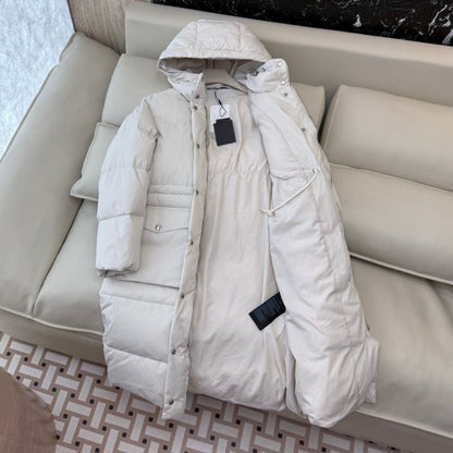 Prada long puffer coat.