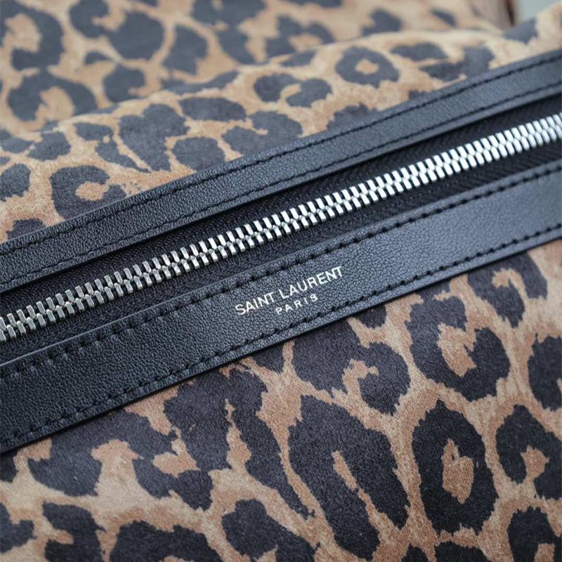 Saint Laurent City Leopard Print Backpack