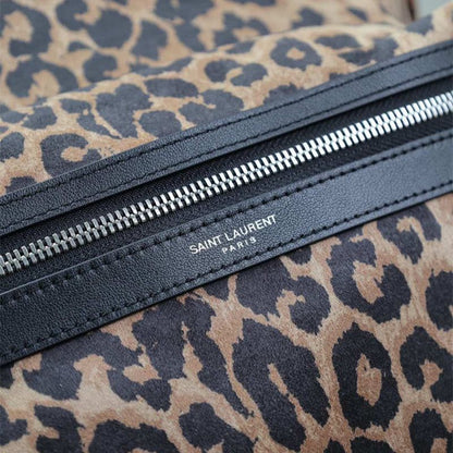 Saint Laurent City Leopard Print Backpack