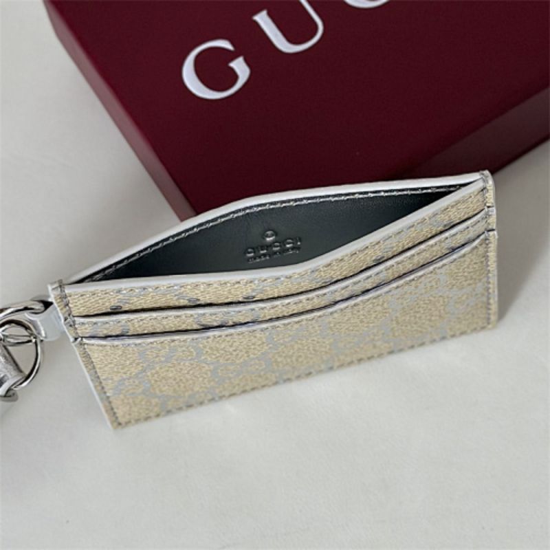 Gucci GG Emblem card case with strap