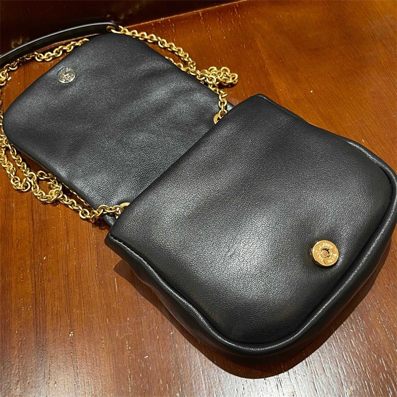 Saint Laurent Jamie 4.3 Nano Chain Bag in black leather.