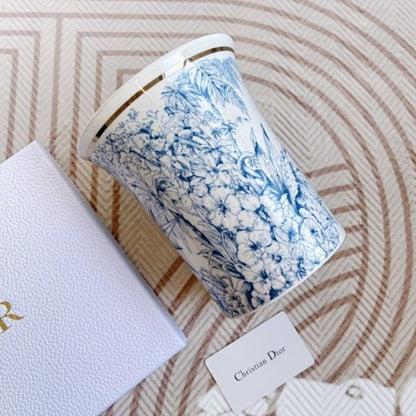 Dior Maison collection the iconic Toile de Jouy motif in blue and white.