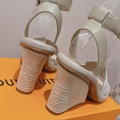 Louis Vuitton Maia Wedge Sandals.