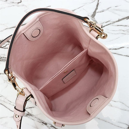 Gucci GG Emblem small bucket bag.