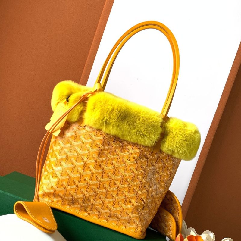 Goyard Anjou Mini tote bag in the vibrant yellow
