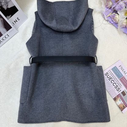 Prada felted wool hooded vest