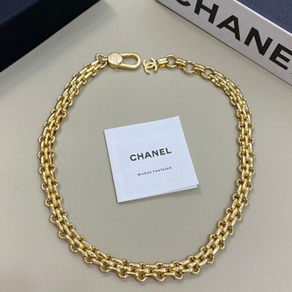 Chanel triple-row chain collar necklace
