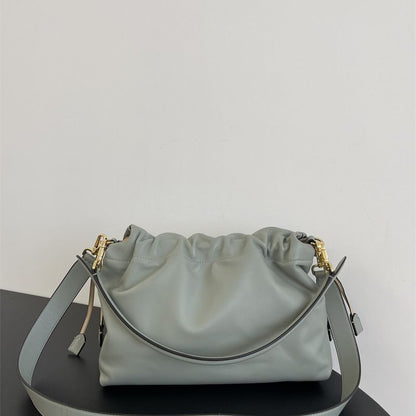 Fendi Mamma Baguette in a light grey