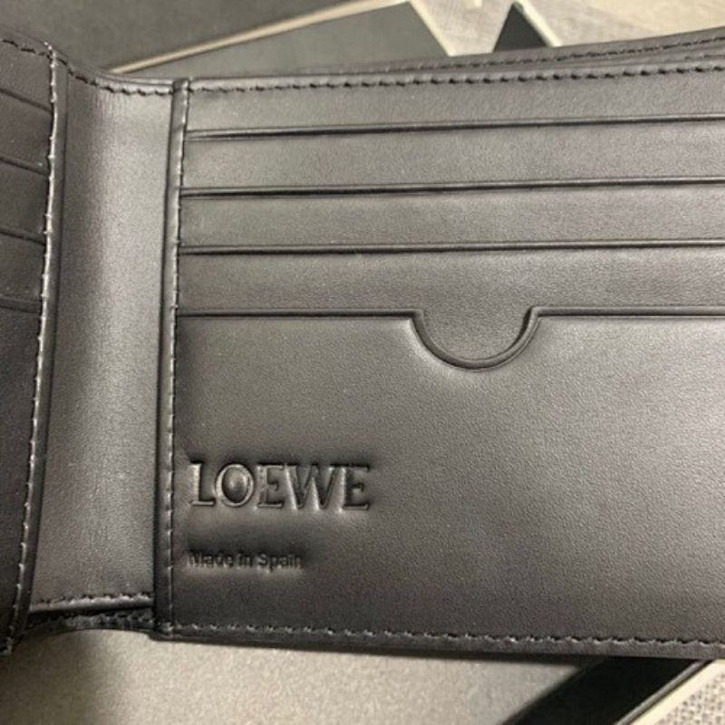 Loewe Anagram Bifold soft calfskin leather Wallet.