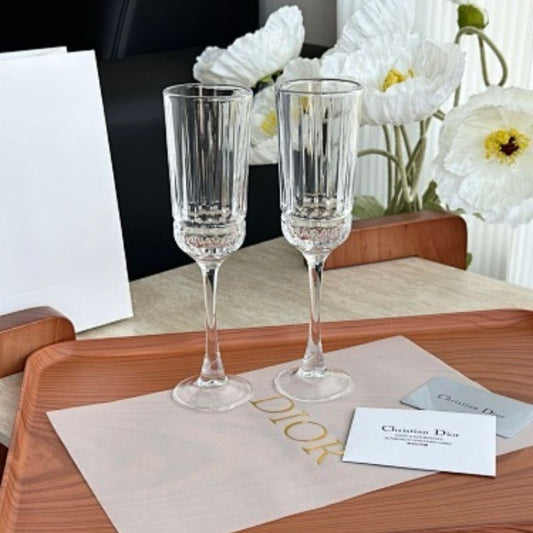 Dior luxury crystal champagne flutes