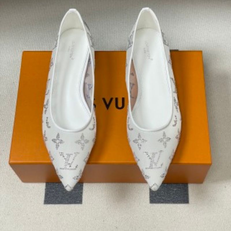 Louis Vuitton Gala Flat Ballerinas in white.