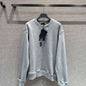 Prada cotton fleece sweatshirt with a relaxed fit silhouette