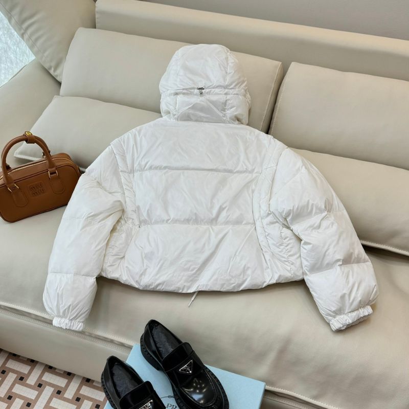 Prada Re-Nylon convertible cropped down jacket.
