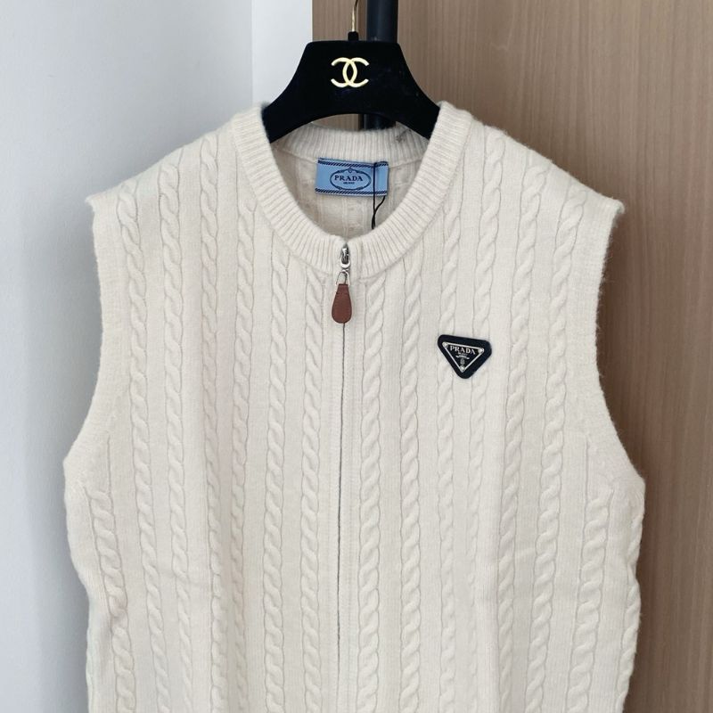 Prada cable-knit vest.