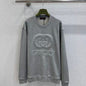 Gucci Logo-Embossed Cotton Sweatshirt in a grey