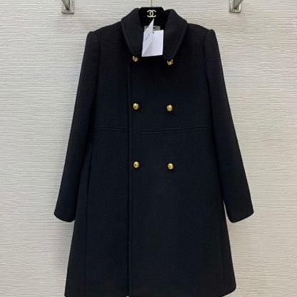 Celine double-breasted coat in double faced cashmere.