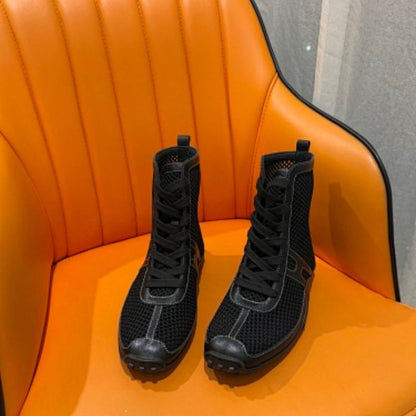 Hermès Kiatsu Sneakers in noir (black) calfskin