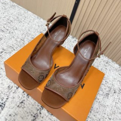 Louis Vuitton Gala Sandals in brown.