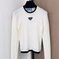 Prada crew-neck sweater with a ribbed knit texture