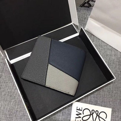 Loewe Puzzle Bifold Wallet in a multi-tonal, colorblock design