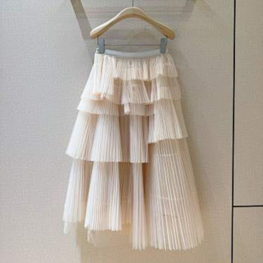 Christian Dior Mid-Length Asymmetric Pleated Skirt