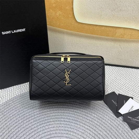 Saint Laurent Gaby Vanity Case in quilted lambskin leather