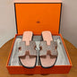 Hermès Oran Sandals in a specialized crystal-embellished version.
