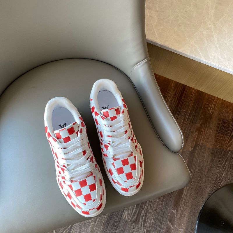 Louis Vuitton Trainer Red White Damier (Men's).