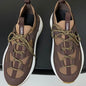 Hermès Katana Sneakers in brown calfskin and knit mesh