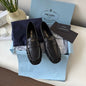 Prada Leather Driver Loafers in classic black ("Nero")