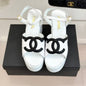 Chanel CC Logo Platform Sandals,